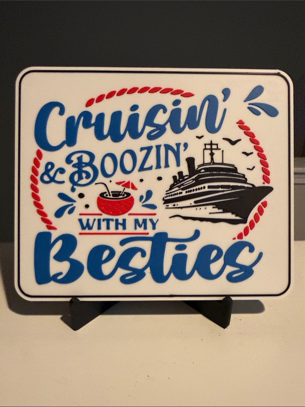 Cruisin' & Boozin' With My Besties Cruise door signs - Picture 2 of 4